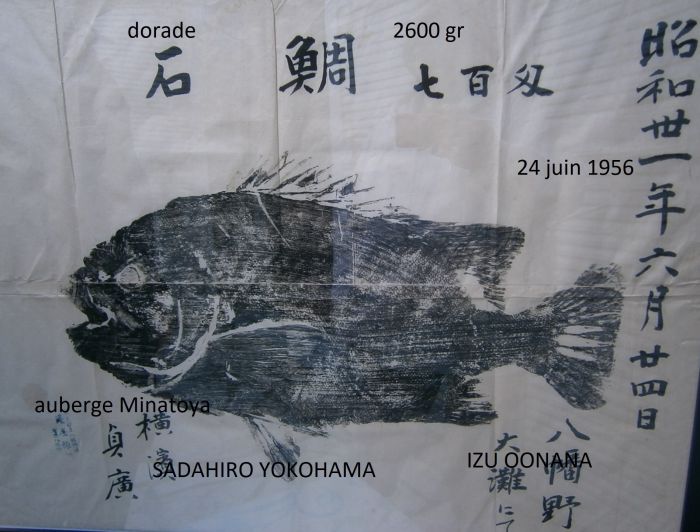 empreiinte réalisée par un pêcheur japonais